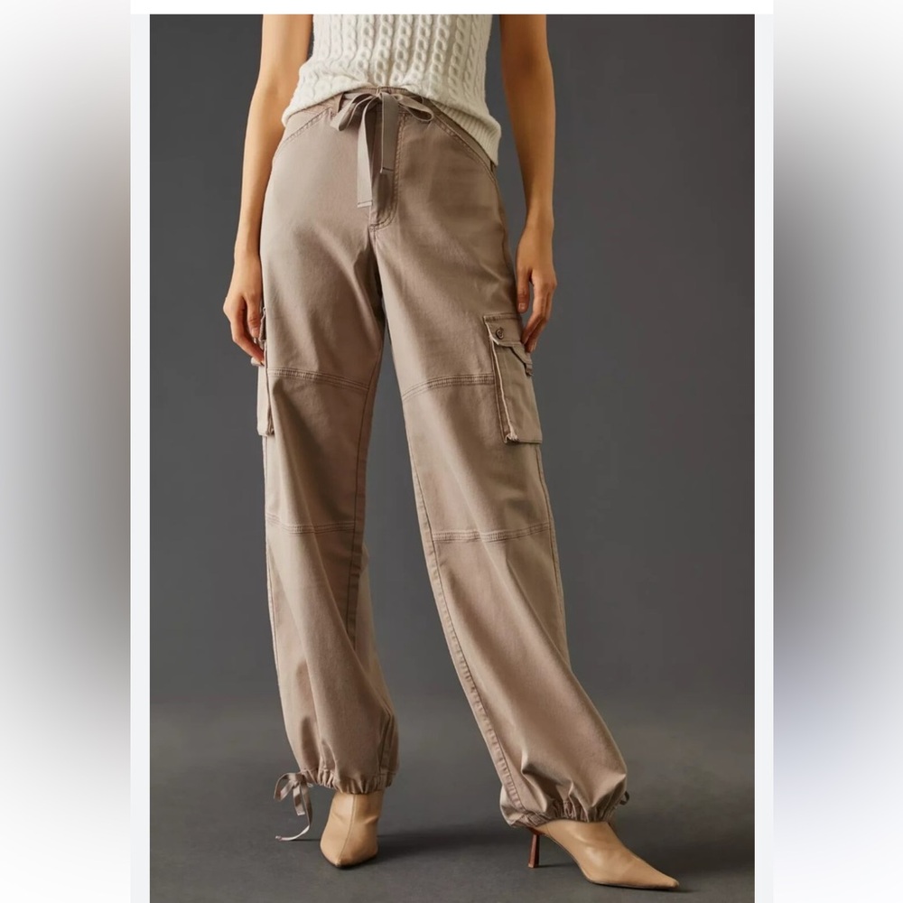 Anthropologie Taupe Cargo Joggers